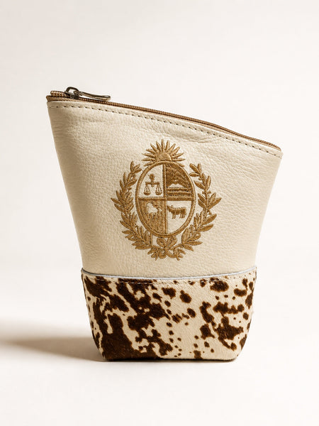 Yerbera de cuero Uruguay - Blanca Print